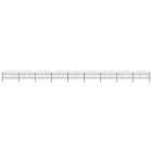 vidaXL Garden Fence With Spear Top Steel (0.75-1)x15.3 M Black