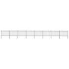 vidaXL Garden Fence With Hoop Top Steel 13.6X1.2 M Black