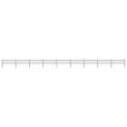 vidaXL Garden Fence With Hoop Top Steel 15.3X0.6 M Black