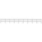 vidaXL Garden Fence With Spear Top Steel 15.3X1.2 M Black