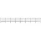 vidaXL Garden Fence With Spear Top Steel 13.6X1.5 M Black