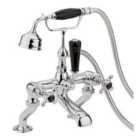 Hudson Reed Black Topaz With Crosshead Bath Shower Mixer - Chrome / Black