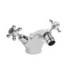 Hudson Reed Black Topaz With Crosshead & Domed Collar Bidet Tap - Chrome
