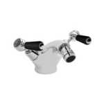 Hudson Reed Black Topaz With Lever & Domed Collar Bidet Tap - Chrome
