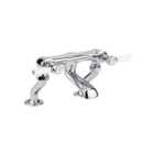 Hudson Reed White Topaz With Lever Deck Mounted Bath Filler - Chrome