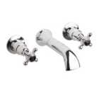 Hudson Reed Black Topaz With Crosshead & Domed Collar Bath Spout - Chrome / Black