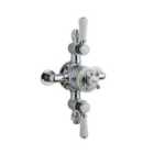 Hudson Reed Triple Thermostatic Shower Valve - Chrome/White
