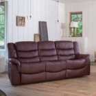 Lantana 3 Seat Recliner Sofa Burgundy