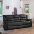Lantana 3 Seat Recliner Sofa Black