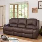 Oviedo 3 Seat Recliner Sofa Brown