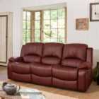 Oviedo 3 Seat Recliner Sofa Burgundy