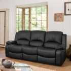 Oviedo 3 Seat Recliner Sofa Black