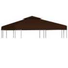 vidaXL 2-tier Gazebo Top Cover 310 G/M² 3X3 M Brown