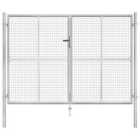 vidaXL Garden Gate Galvanised Steel 306X225cm Silver