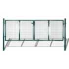 vidaXL Fence Gate Steel 306X175cm Green
