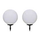 vidaXL Outdoor Pathway Lamps 2 pcs LED 50 cm with Ground Spike