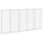 vidaXL Gabion Wall With Covers Galvanised Steel 300x30x150cm