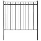 vidaXL Garden Fence Steel 1.7X1.5 M Black