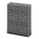 vidaXL Gabion Basket with Lids Galvanised Wire 100 x 80 x 30 cm