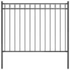 vidaXL Garden Fence Steel 1.7X1 M Black