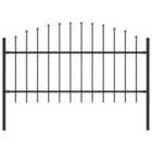 vidaXL Garden Fence With Spear Top Steel