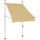 vidaXL Manual Retractable Awning 100cm Orange And White Stripes