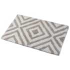 Croydex Grey & White Cushioned Bathroom Mat - 800 x 500mm