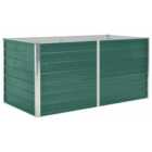 vidaXL Raised Garden Bed 160x80x77cm Galvanised Steel Green