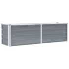 vidaXL Garden Raised Bed Galvanised Steel 160x40x45cm Grey