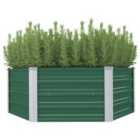 vidaXL Raised Garden Bed 129x129x46cm Galvanised Steel Green