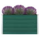 vidaXL Raised Garden Bed 100x100x45cm Galvanised Steel Green