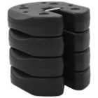 vidaXL Gazebo Weight Plates 4 Pcs Black 220X50 Mm Concrete