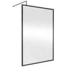 Hudson Reed Full Outer Frame Wetroom Screen 1950x1400x8mm - Matt Black
