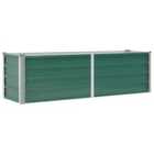 vidaXL Garden Raised Bed Galvanised Steel 160x40x45cm Green