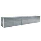 vidaXL Garden Raised Bed Galvanised Steel 480x80x77cm Grey