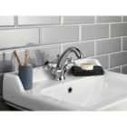 Hudson Reed Black Topaz With Crosshead Mono Basin Mixer - Chrome / Black