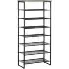 HOMCOM Shoe Rack 8-tier Shoe Storage Shelf For 21-24 Pair Shoes For Entryway