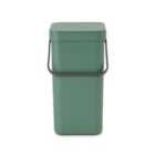 Brabantia Sort & Go Waste Bin, 12L - Fir Green