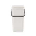 Brabantia Sort & Go Waste Bin, 16L - Light Grey