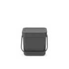 Brabantia Sort & Go Waste Bin, 3L - Grey