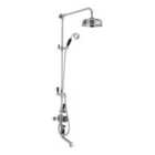 Hudson Reed Triple Exposed Shower Valve & Spout - Chrome/Black