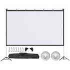 HOMCOM 100 Inch Portable Projector Screen