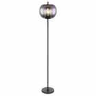 Globo Smoky Single Black Floor Lamp