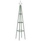 vidaXL Garden Climbing Plant Racks 2 Pcs Dark Green 35x35x195cm Iron