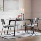 Gallery Direct Columbia Rectangle Dining Table Black 1200X800X750Mm