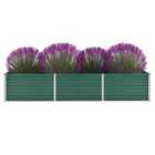 vidaXL Garden Raised Bed Galvanised Steel 240x80x45cm Green