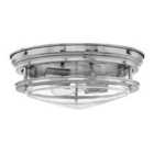 Hinkley Hadrian 2 Light Clear Glass Flush Mount - Chrome