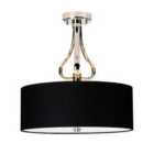 Elstead Lighting Falmouth 3 Light Semi Flush - Polished Chrome