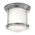 Hinkley Hadrian 1 Light Opal Glass Flush Mount - Chrome