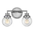 Hinkley Poppy 2 Light Wall Light - Polished Chrome